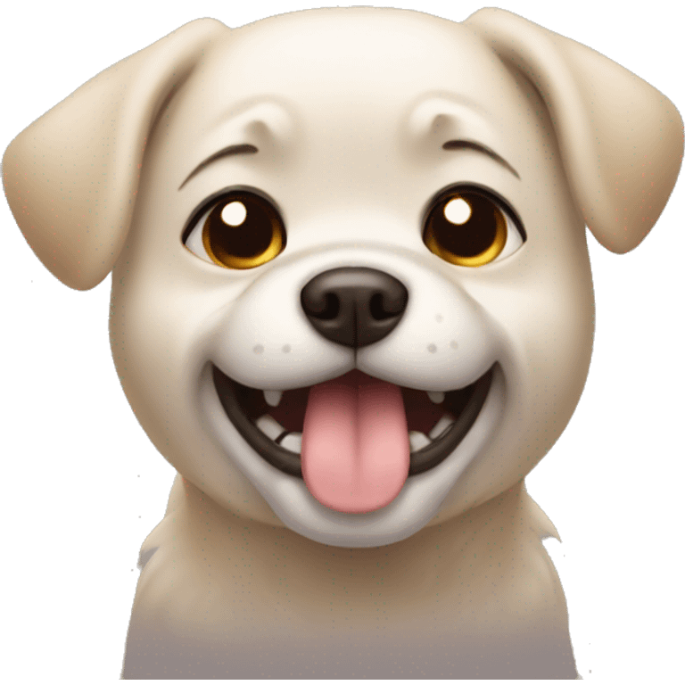 Cute dog making crying face  emoji