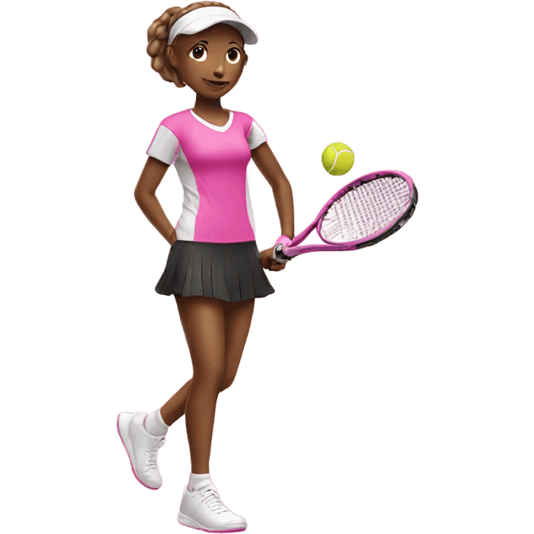 tennis girl pink  emoji