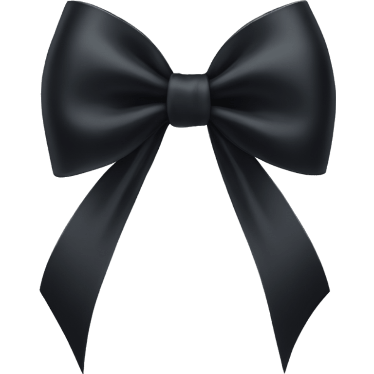 Silk black bow emoji