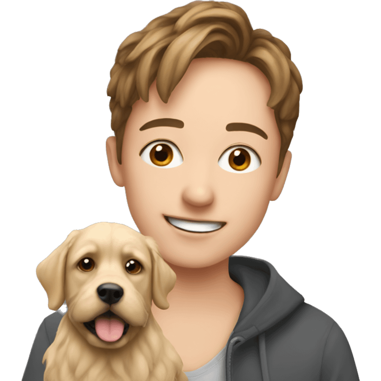 My dog with me emoji