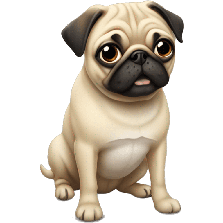 Cut dog pug emoji