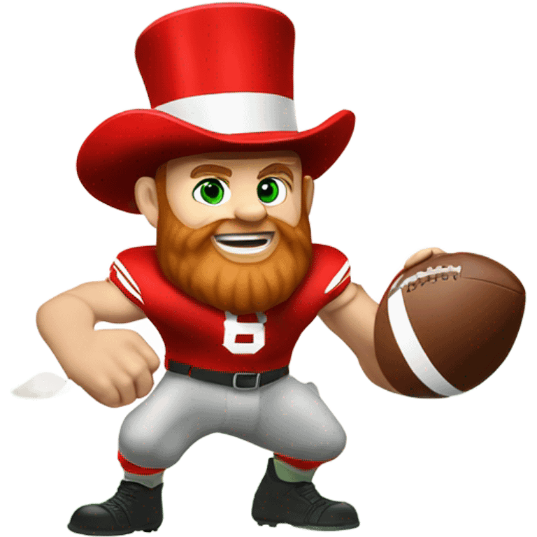 Ohio state football player punching a leprechaun  emoji