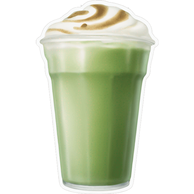 iced matcha latte with no whip cream  emoji