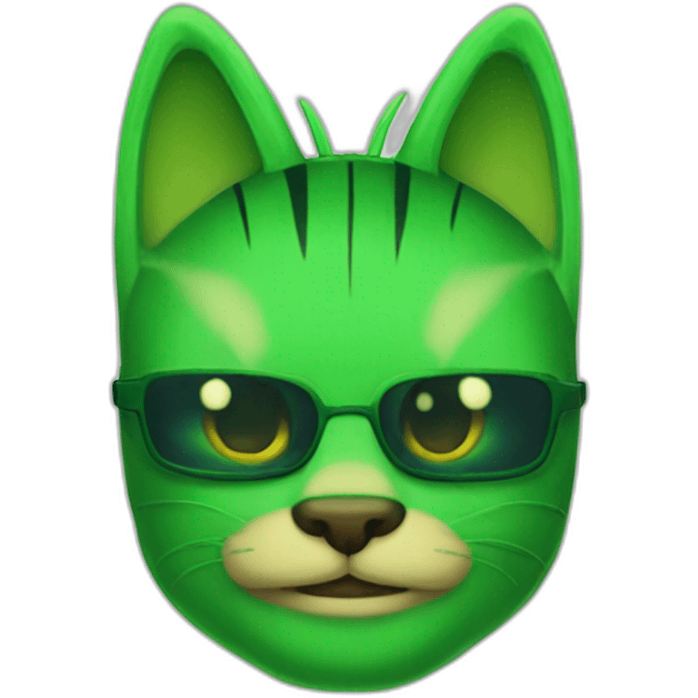 jim carrey in the film the mask wearing a green cat costume emoji