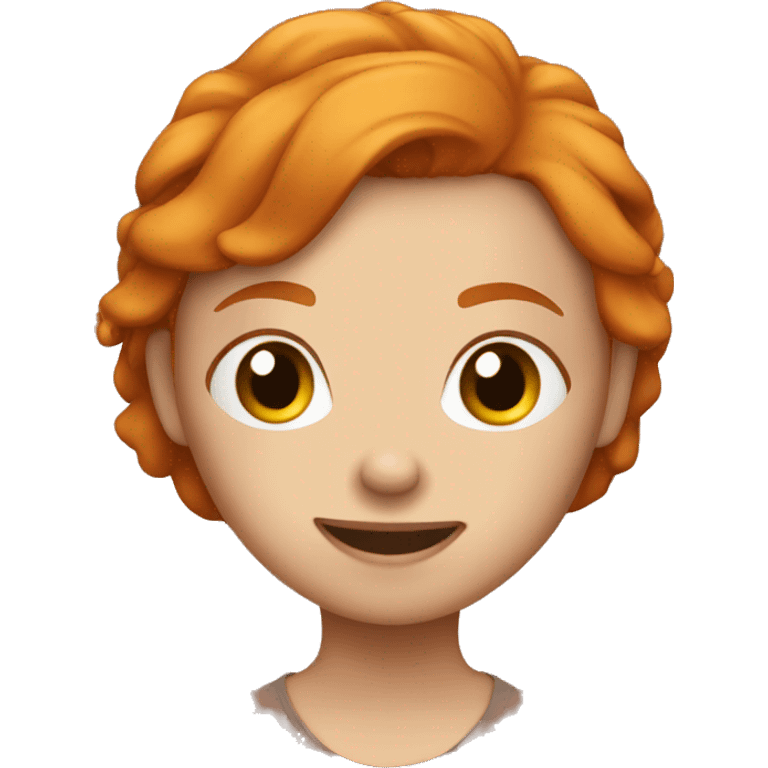 Ginger girl on bed emoji