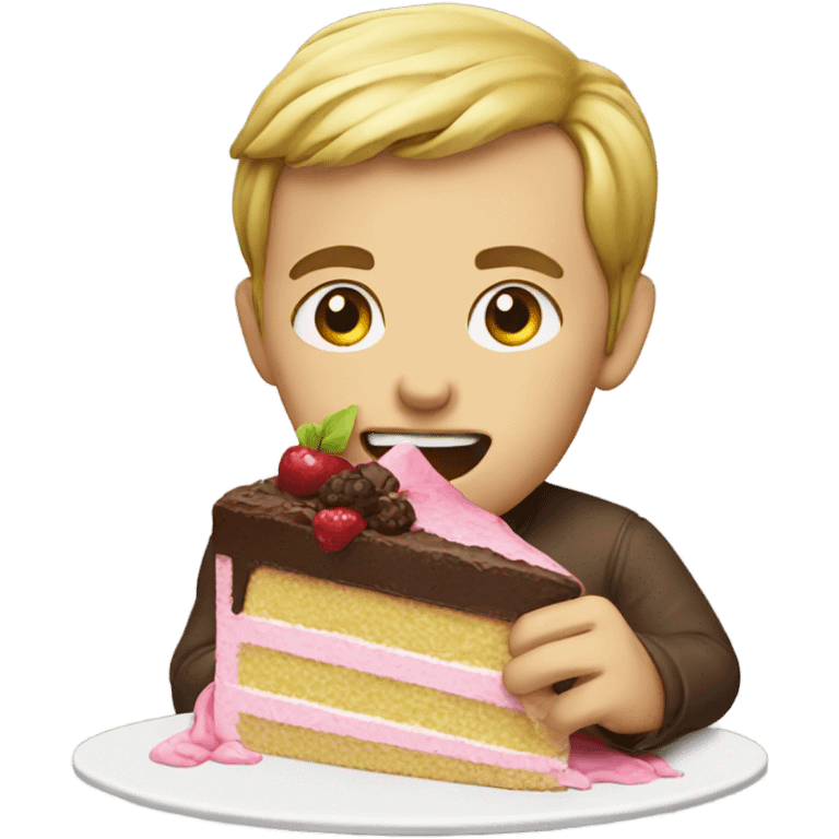 Eating cake emoji