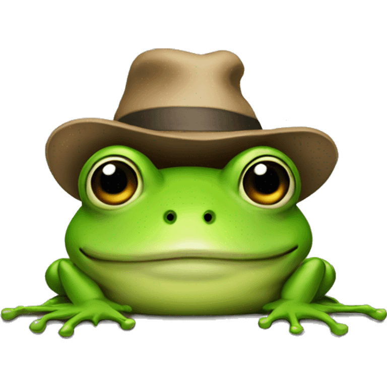 frog with a hat emoji