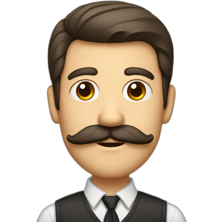 A guy with a square moustache emoji