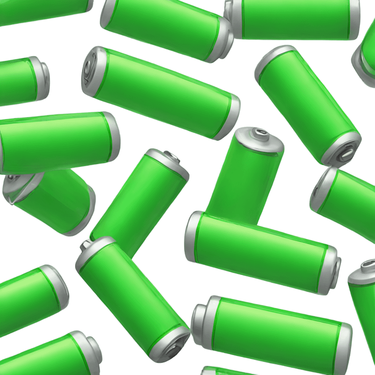 Green battery shiny emoji