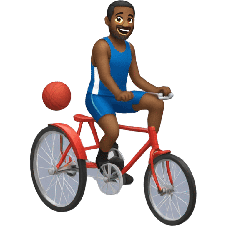 sportsman riding a tricycle emoji