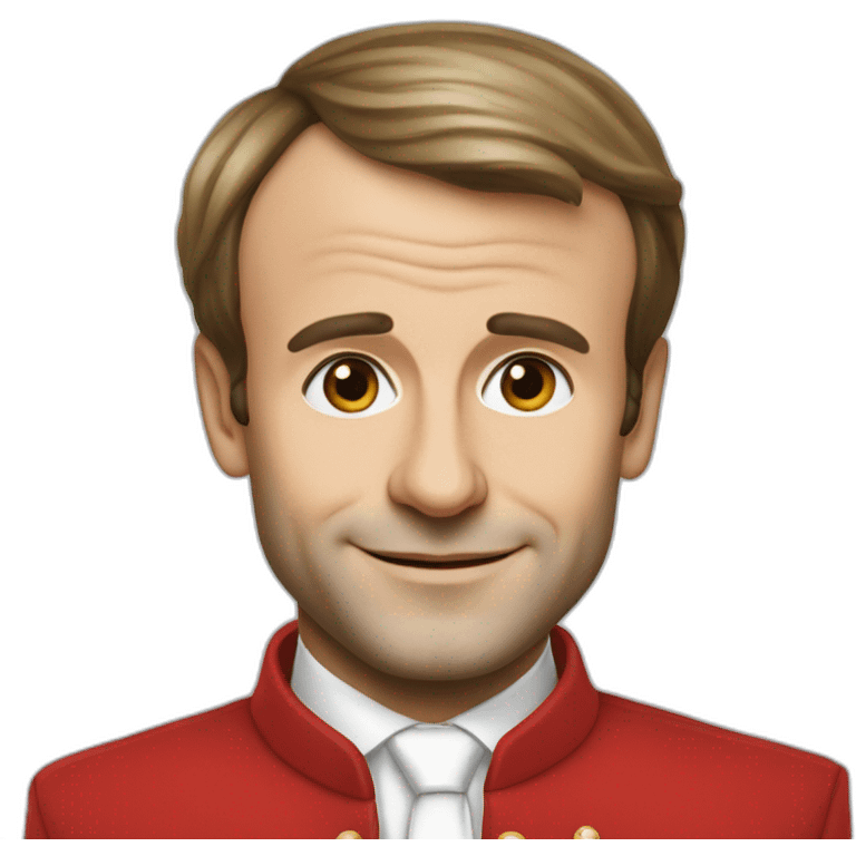 emmanuel macron in a beautiful red dress emoji