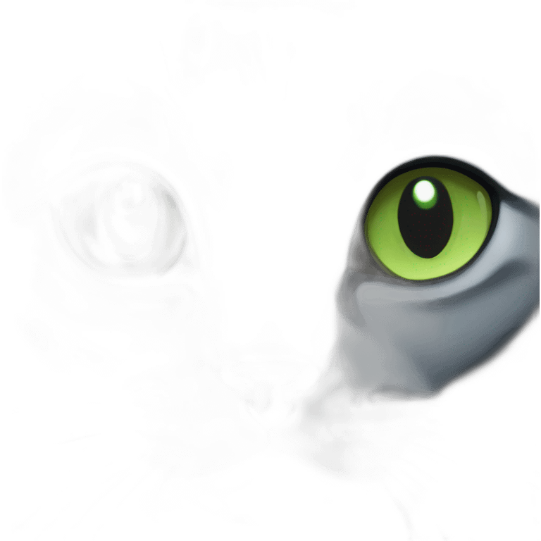 Russian blue cat with green eyes emoji