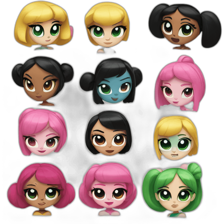 powerpuff girls bubble emoji