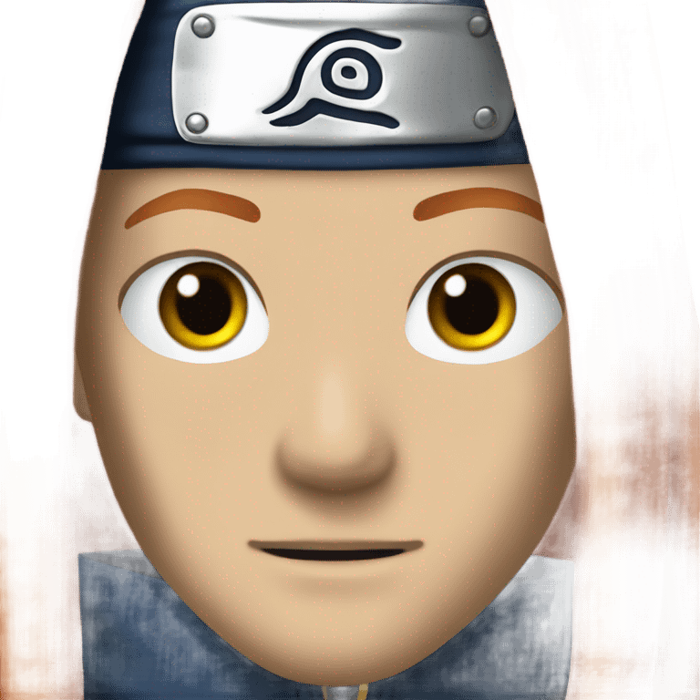 Naruto with blue face and yellow eyes and red hair  emoji