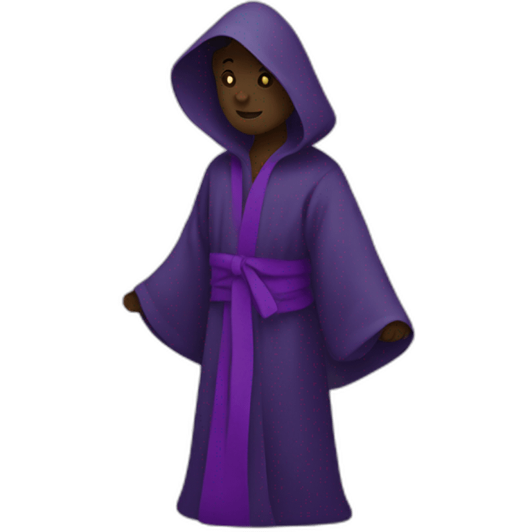 a shadow figure with a long purple robe emoji