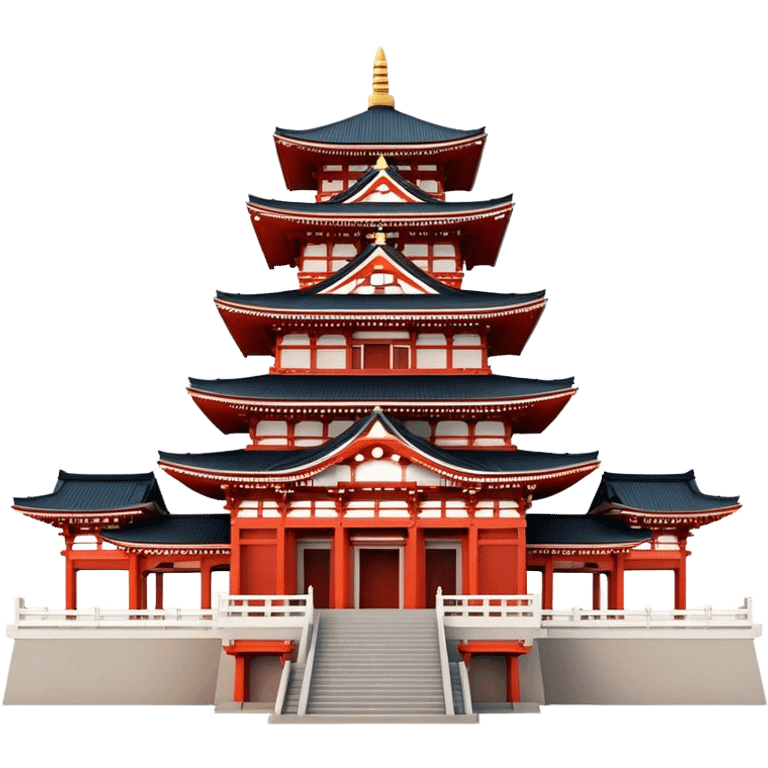 Cinematic Realistic Senso-ji Temple Landmark Emoji, depicted with the historic Tokyo temple rendered with intricate architectural detail and dynamic, cultural lighting. emoji