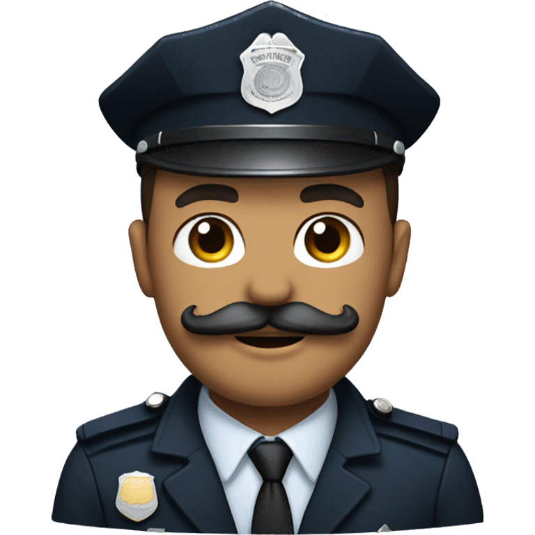 Police officer with curly mustache  emoji