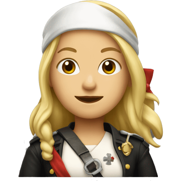 Female blond Pirate medic emoji