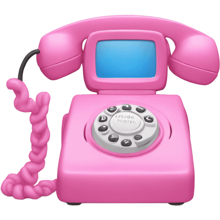 Pink phone emoji