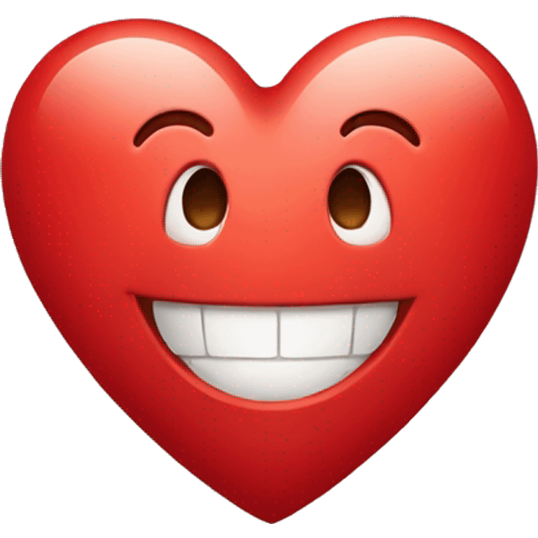 red heart with a smile emoji