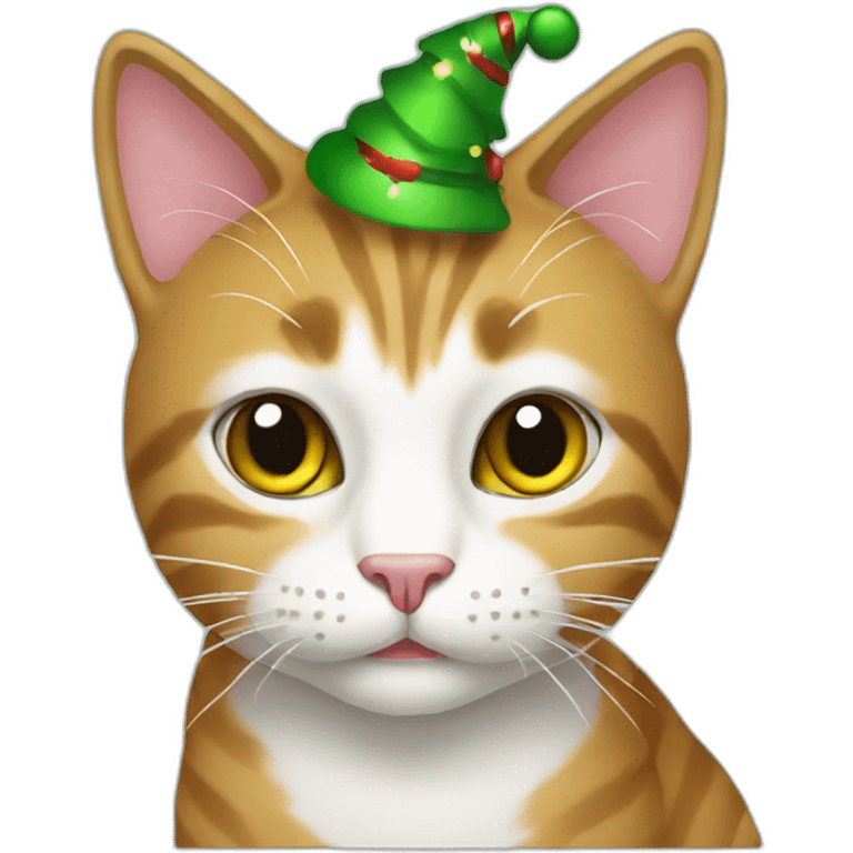 Cat christmas emoji