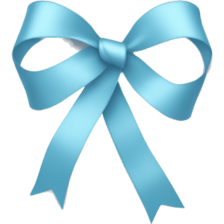 pale blue ribbon emoji