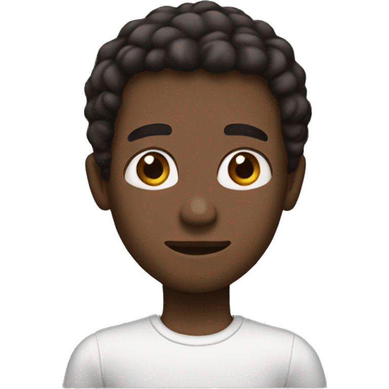 black boy with brown eyes dark blond hair very tall with acnee very skinny emoji