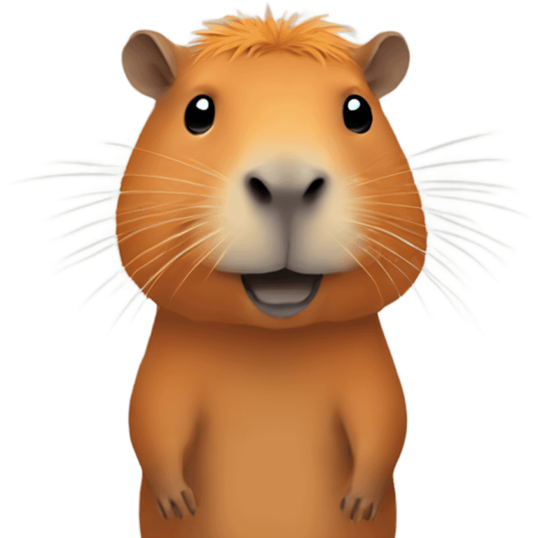 Capybara with orange emoji