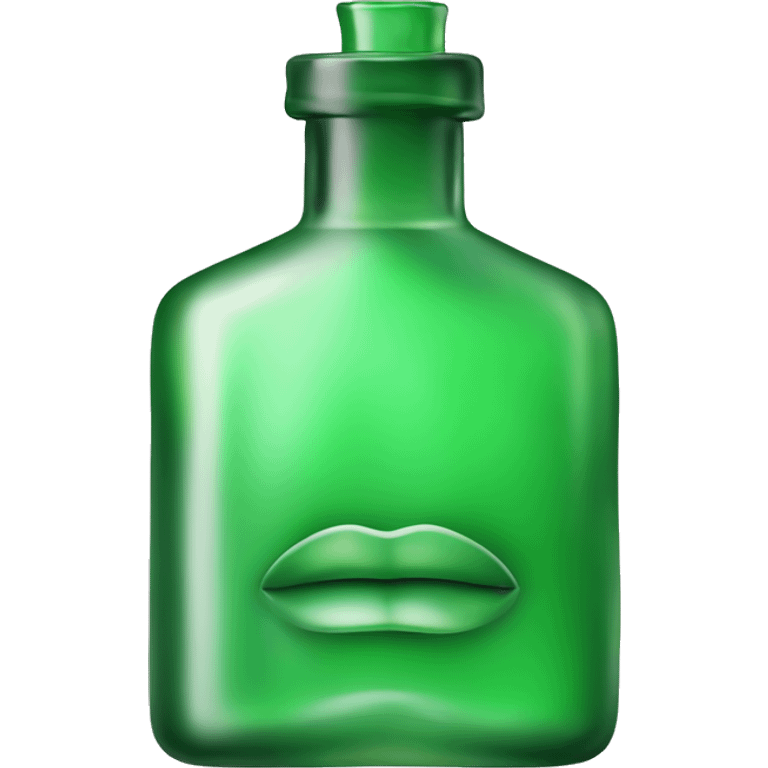 Green Perfume bottle in shape of a man's body emoji