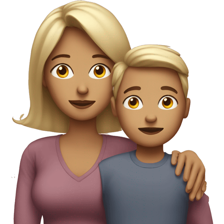 Mom with boy emoji