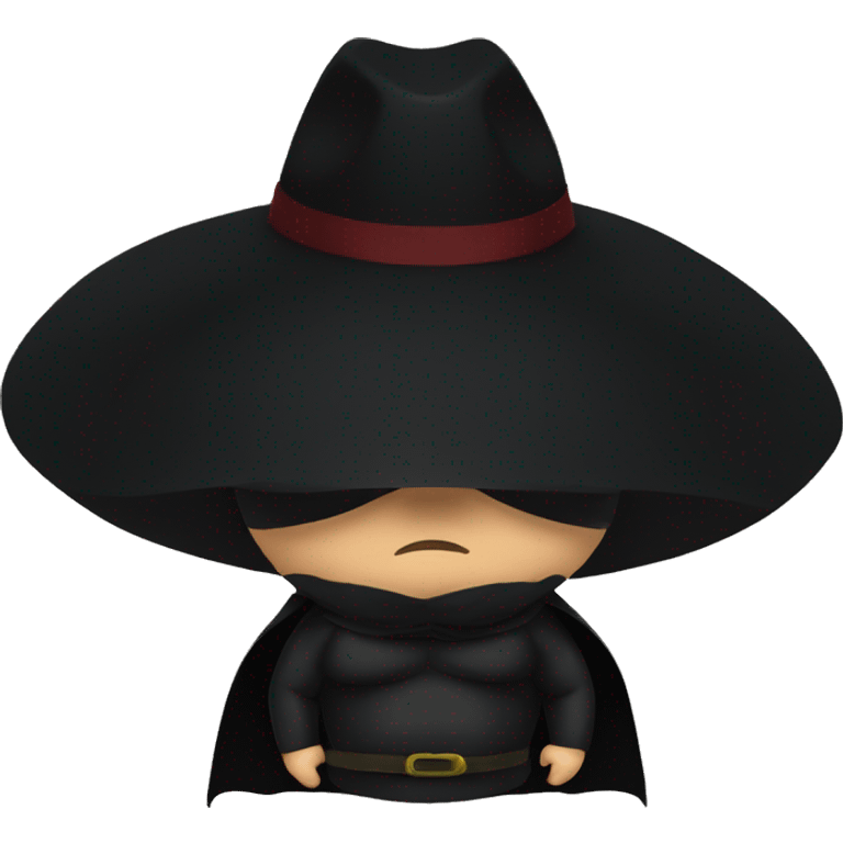 fat zorro waiting in the shadows emoji