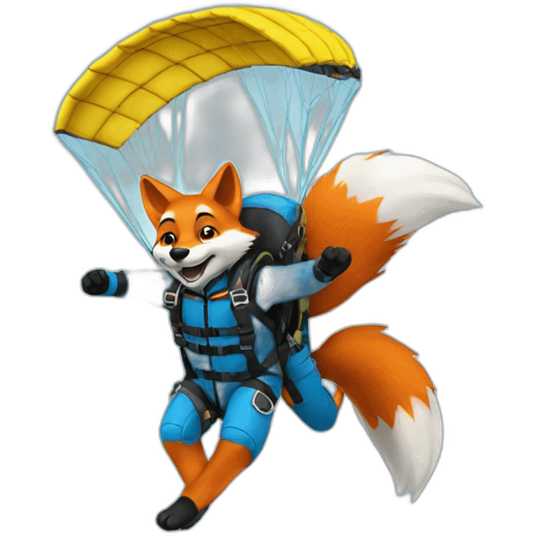 fox-skydiving emoji