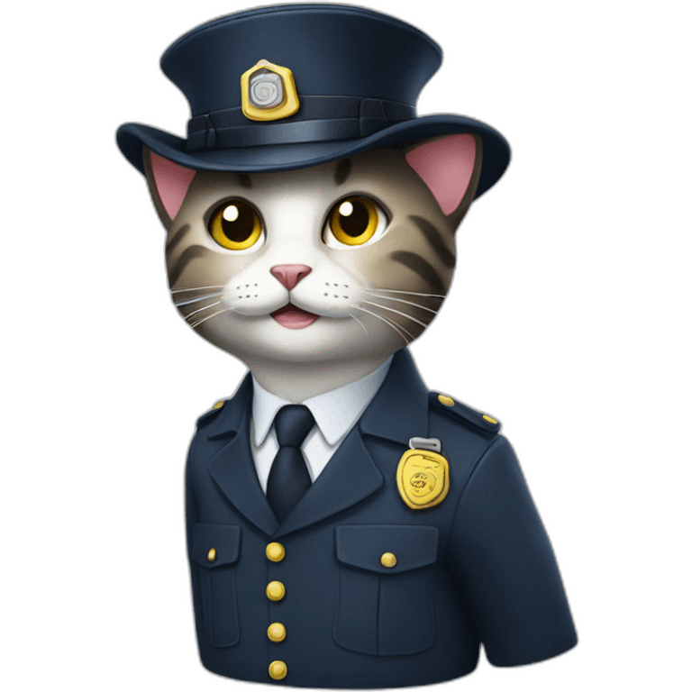 inspector Confident cat emoji