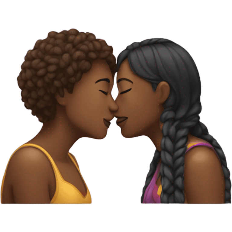 lesbian kissing emoji