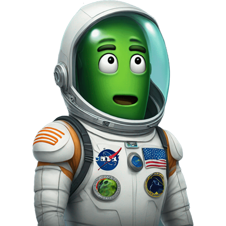 Space man pickle emoji