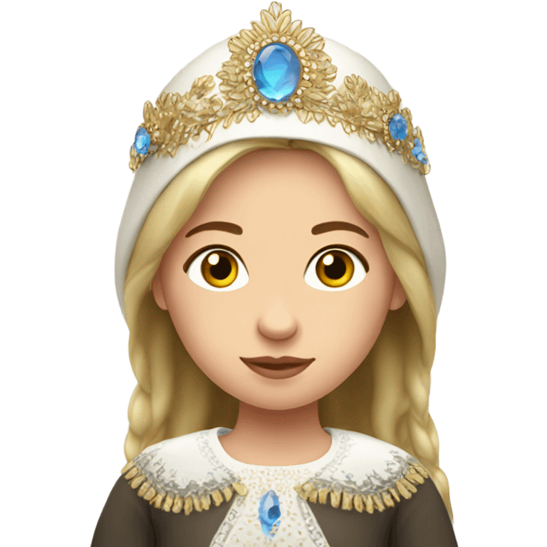 Russian girl in kokoshnik emoji