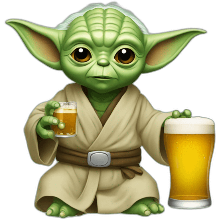 yoda qui boit une biere emoji