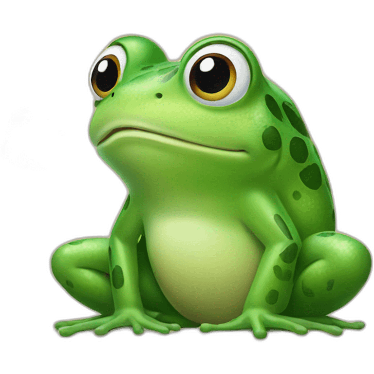 frog with airpods max emoji