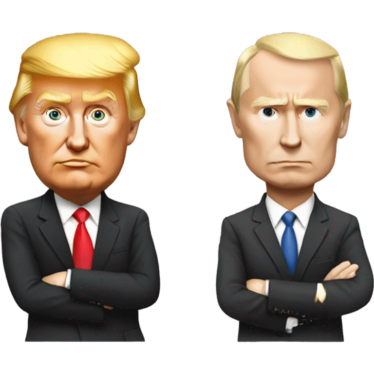 Donald Trump versus  Putin emoji