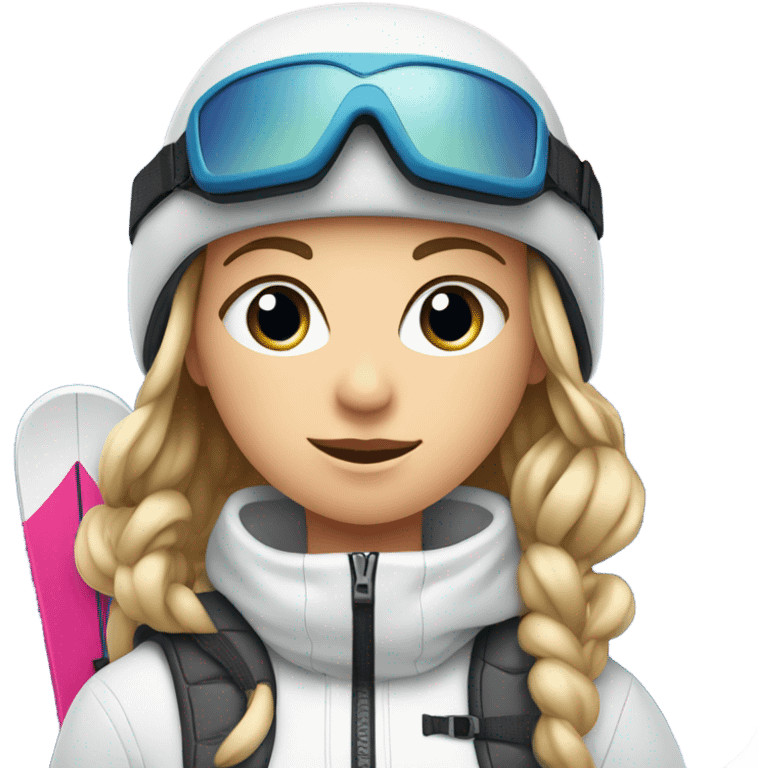 White Girl with skis emoji