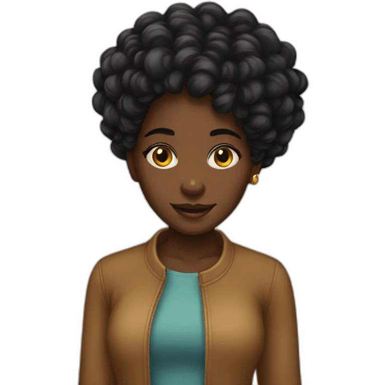 Black girl books emoji