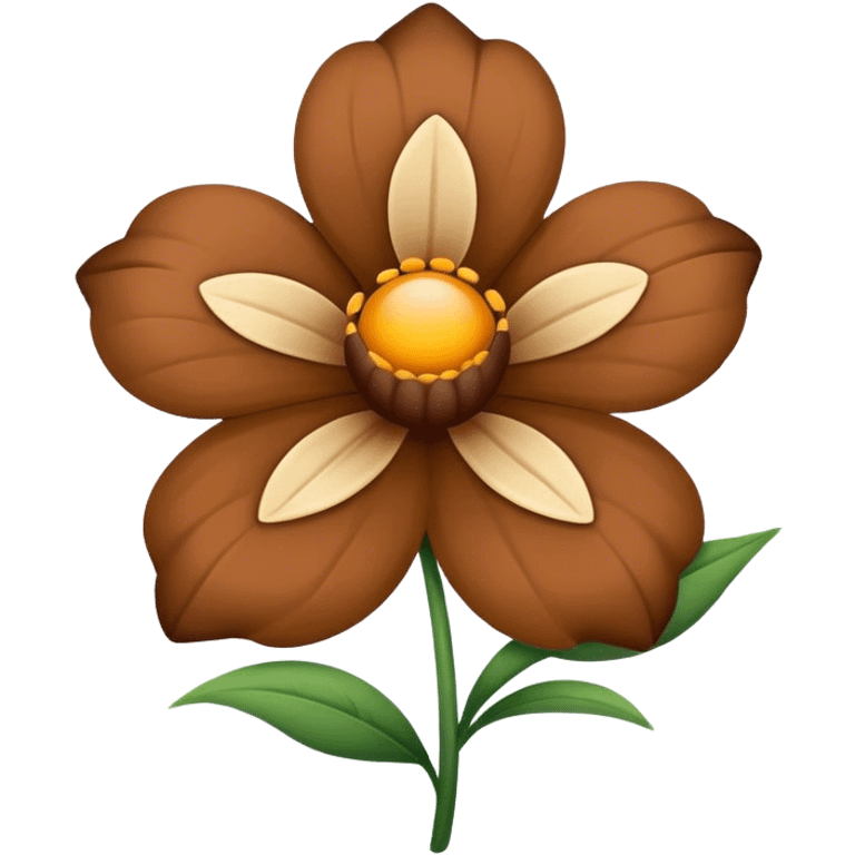 Brown flower emoji