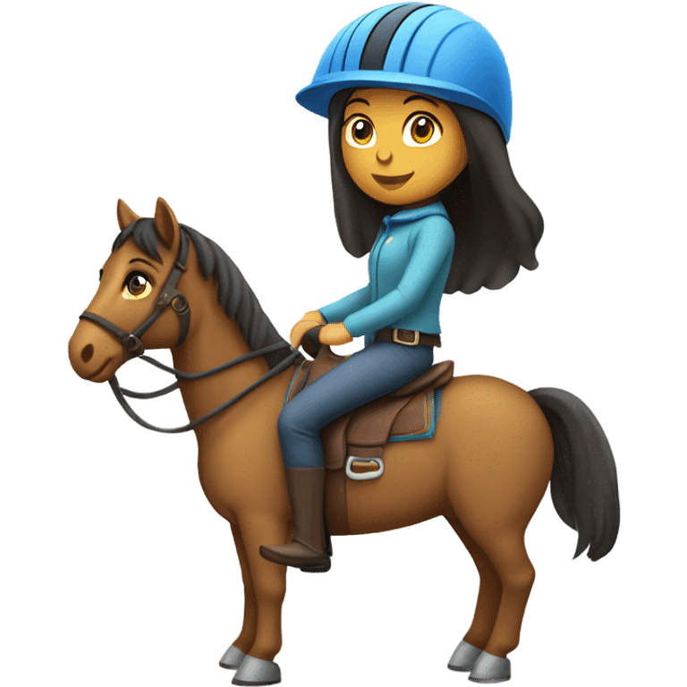 Hispanic girl riding a horse emoji