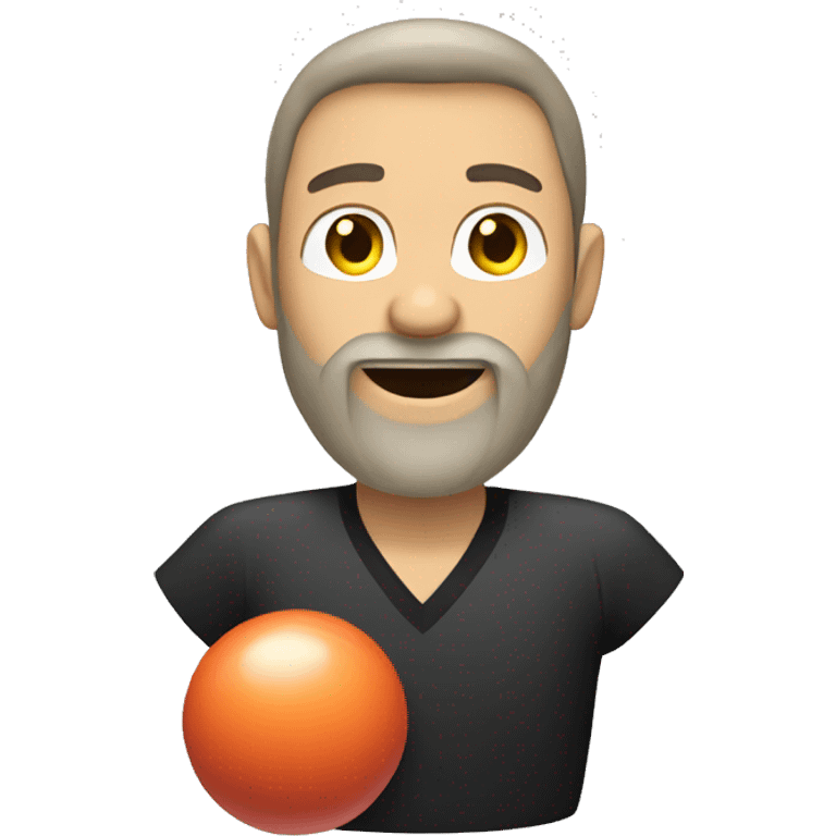 Bearded man bowling  emoji