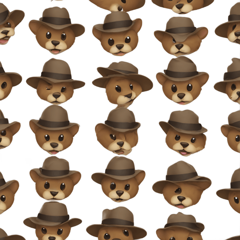 Beaver wearing a hat  emoji