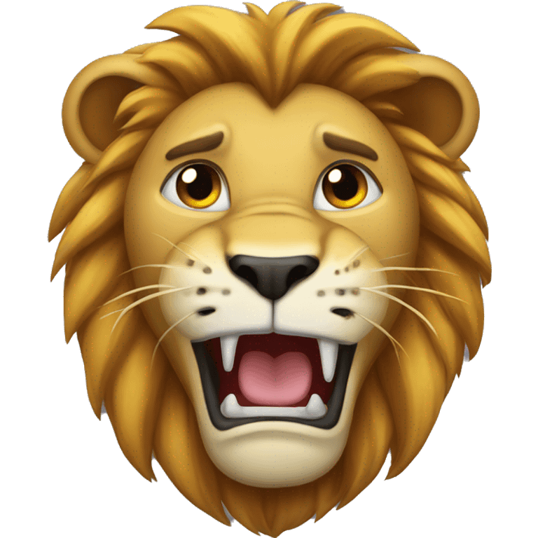 A lion that is crying  emoji