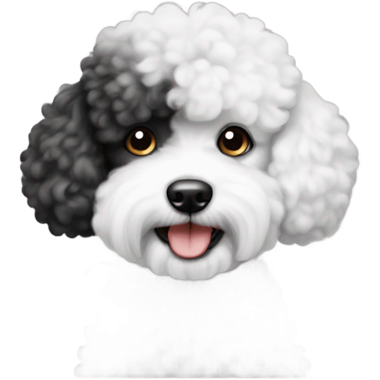 black and white bichon poodle emoji