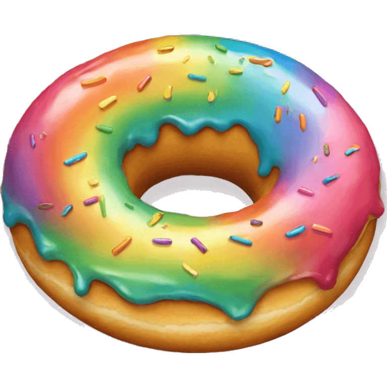 Rainbow donut emoji