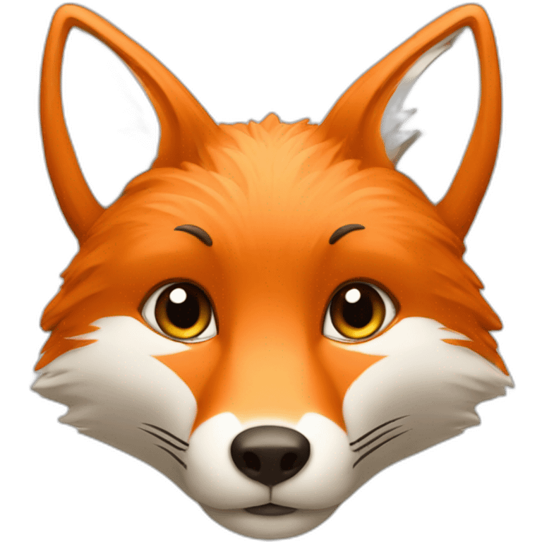 A head of fox with hearts around emoji