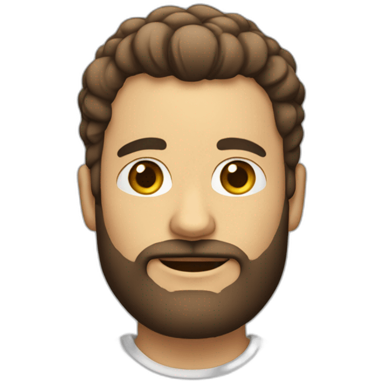 homme avec une petit barbe emoji